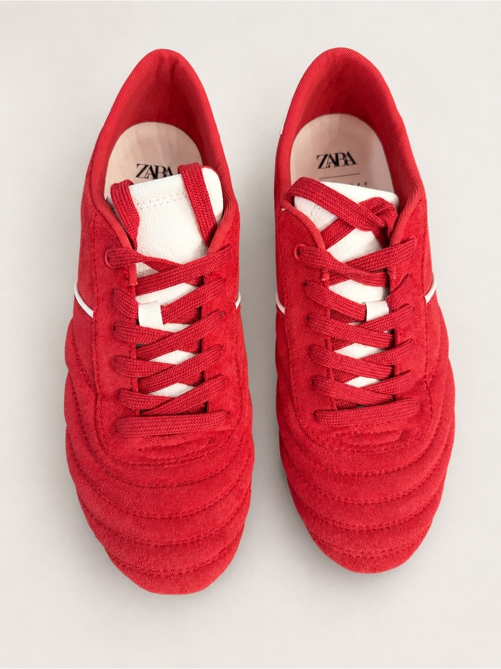 Zara Red Suede Sneakers Size 40 (US 9)